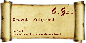 Oravetz Zsigmond névjegykártya