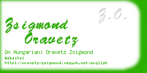zsigmond oravetz business card